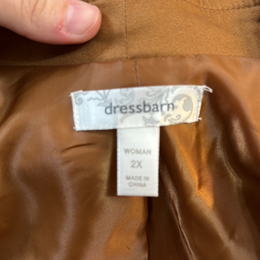 Dress barn Camel Color Utility Style Blazer Jacket size 2X - Picture 5 of 7